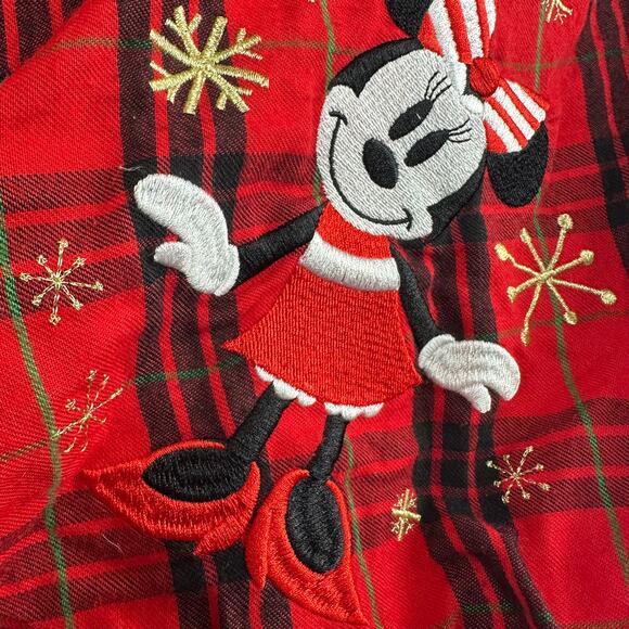 Disney Store Minnie Mouse Long Sleeve Christmas Nightgown Pajama Girl Med 7/8 - Picture 5 of 10